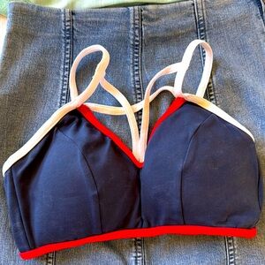 NOAN Sports Bra Red/White/Blue like new Sz SM